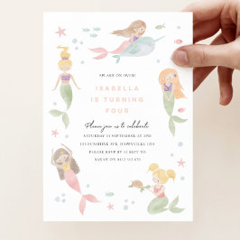 Modelo de Convite de Sereia, Convite para Festa na