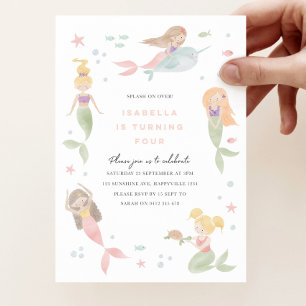 Modelo de Convite de Sereia, Convite para Festa na