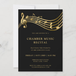 Modelo de Convite Elegante para Concerto de Notas