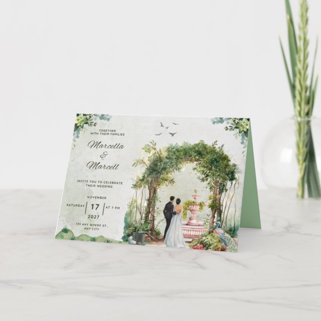 Modelo de Convite Floral Elegante (Frente)