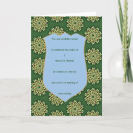 Modelo de Convite Floral Elegante com Escudo  