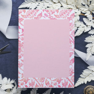 Modelo de convite floral vintage rosa em branco
