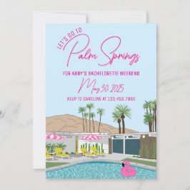 Modelo de convite Palm Springs Mid-Century Mod