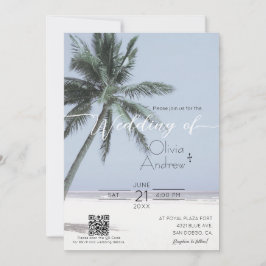 Modelo de Convite para Casamento de Árvore de Palm