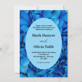 Modelo de Convite para Casamento de Conselho Azul 