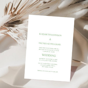 modelo de convite para casamento digital verde de