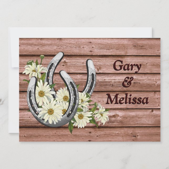 Modelo de Convite para Casamento no País Ocidental (Frente)