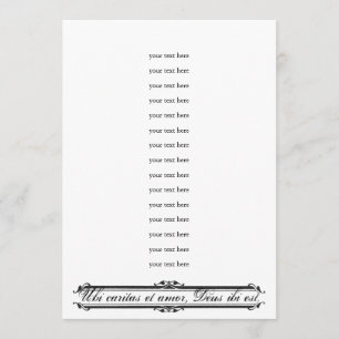 Modelo de Convite para Casamento Ubi Caritas et Am