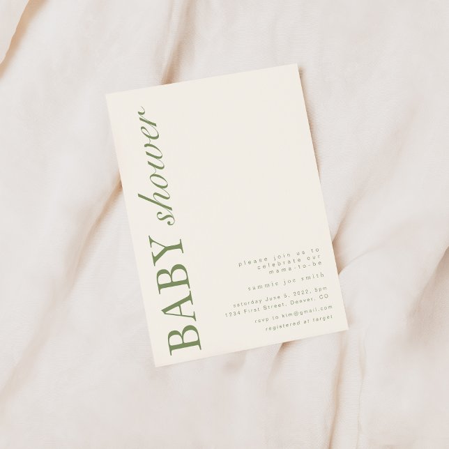 Modelo de Convite para Chá de fraldas Moderno (Criador carregado)