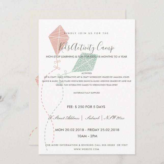 MODELO DE CONVITE PARA CRIANÇAS AZUIS DA CLASSE DE (Frente/Verso)