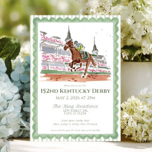 Modelo de Convite para Festa do Kentucky Derby C
