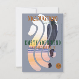 Modelo de convite para meditação de bolhas