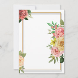 Modelo de convite para o casamento floral