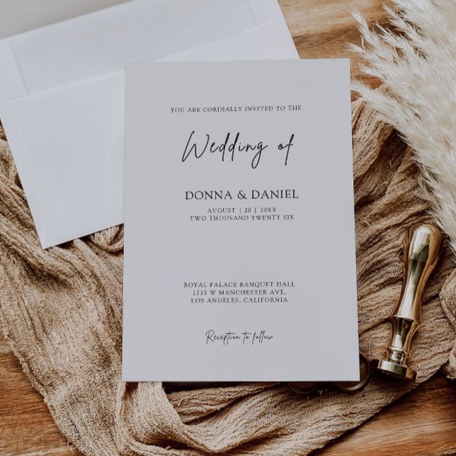 Modelo de Convites de casamento modernos (Modern Wedding Invites Template)