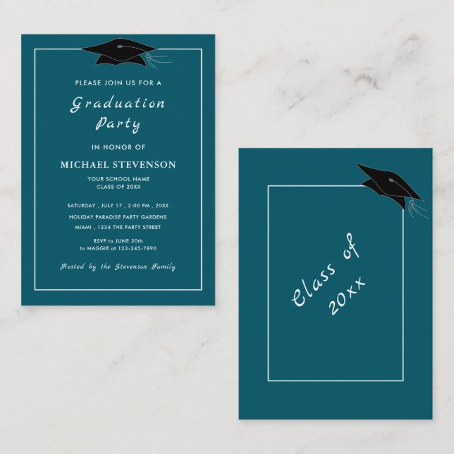 Modelo de Convites de Formatura Design Your Colors (Frente/Verso)