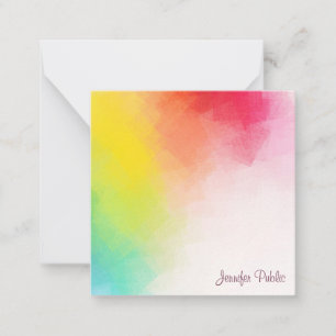 Modelo de cores do arco-íris monograma manuscrito