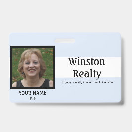 Modelo de Crachá comercial com ID de foto