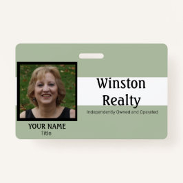 Modelo de Crachá comercial com ID de foto