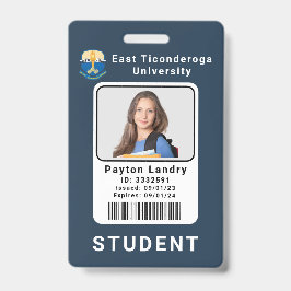 Modelo de Crachá de ID de Estudante da Universidad