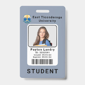 Modelo de Crachá de ID de Estudante da Universidad