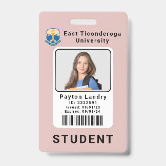 Modelo de Crachá de ID de Estudante da Universidad