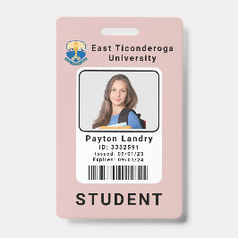 Modelo de Crachá de ID de Estudante da Universidad