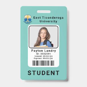 Modelo de Crachá de Identificação de Estudante da