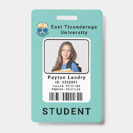 Modelo de Crachá de Identificação de Estudante da 