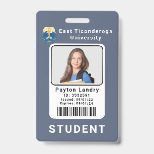 Modelo de Crachá de Identificação de Estudante Uni