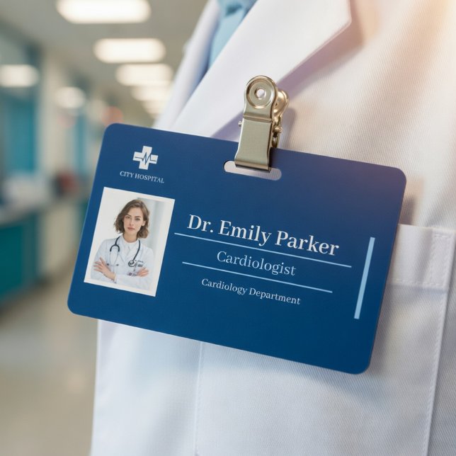 Modelo de Crachá de Identificação Médica Personali (Criador carregado)