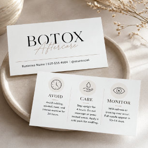 Modelo de Cuidados Pós-Botox Bege Minimalista