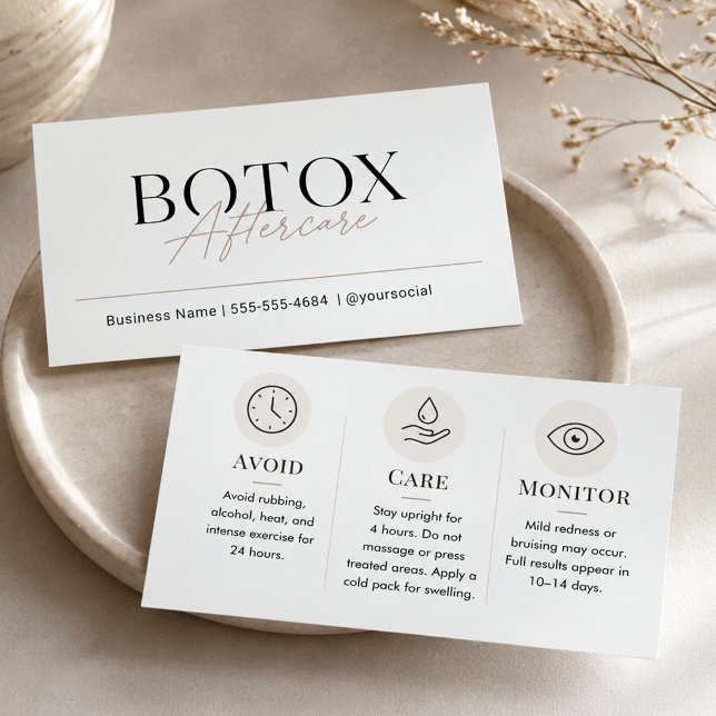 Modelo de Cuidados Pós-Botox Bege Minimalista (hello)