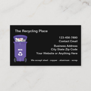 Modelo de design de cartões de visita de reciclage