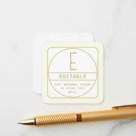 Modelo de design retrô-moderno editável dourado e 