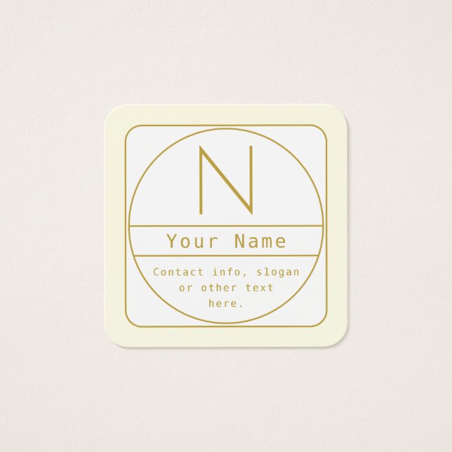 Modelo de Design retromoderno editável Dourado e b (Frente)