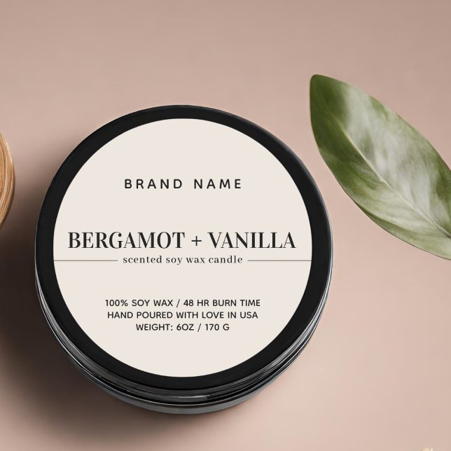 Modelo de embalagem de etiqueta de vela moderna (Criador carregado)