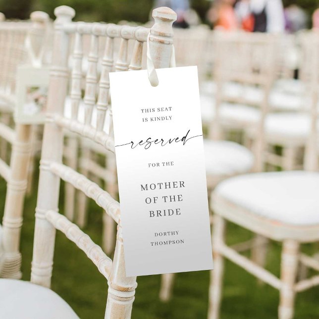 Modelo de Etiqueta de Assento Reservado Elegância  (Criador carregado)