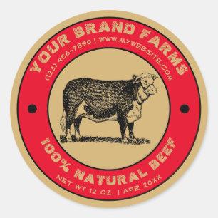 Modelo de etiqueta de carne de bovino