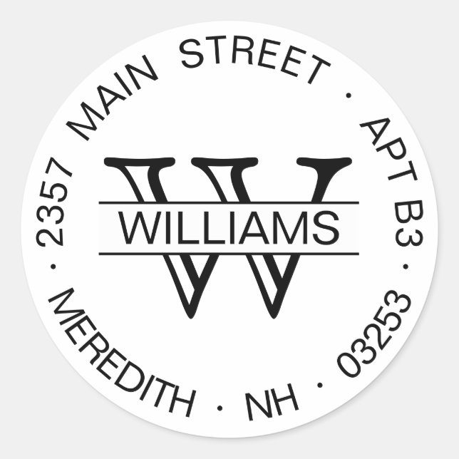 Modelo de Etiqueta de Endereço de Retorno Redonda (Frente)