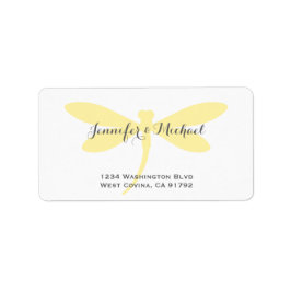 Modelo de Etiqueta de Endereço do Dragonfly de Cor