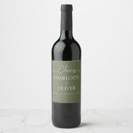 Modelo de Etiqueta de Garrafa de Vinho para Casame