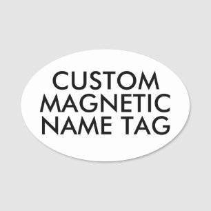 Modelo de etiqueta de nome magnética personalizada