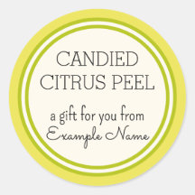 Modelo de Etiqueta de Presente de Citrus Canalizad