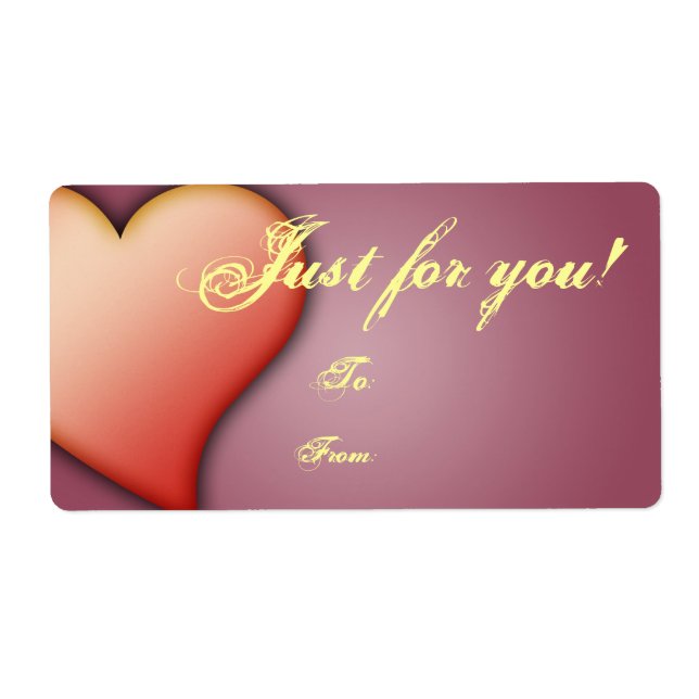 Modelo de etiqueta de presente para/de personalizá (Frente)