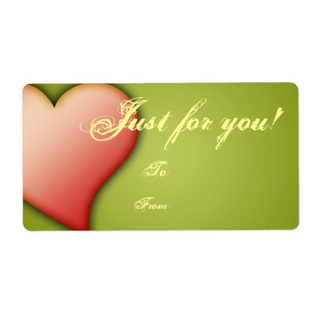 Modelo de etiqueta de presente para/de personalizá (Frente)