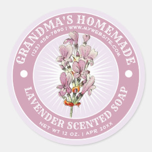 Modelo de Etiqueta de Sabão Perfumado de Lavanda H