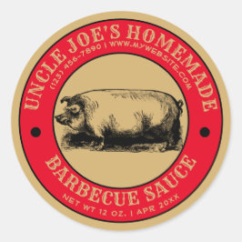 Modelo de etiqueta de vinage em molho de churrasco