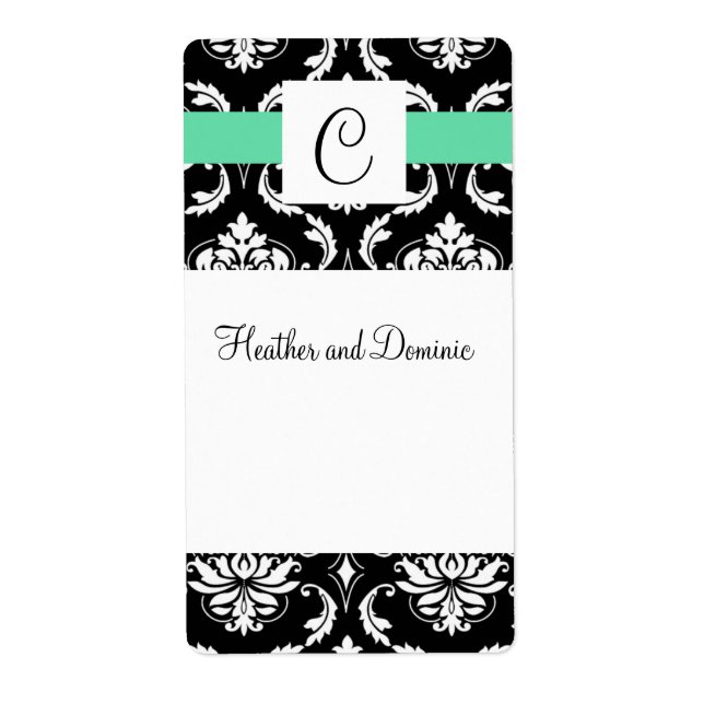 Modelo de Etiqueta de Vinho de Casamento Personali (Frente)