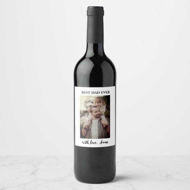 "Modelo de etiqueta de vinho personalizada" (Frente)