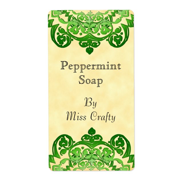 Modelo de Etiqueta Personalizada de Imagem Floral  (Frente)